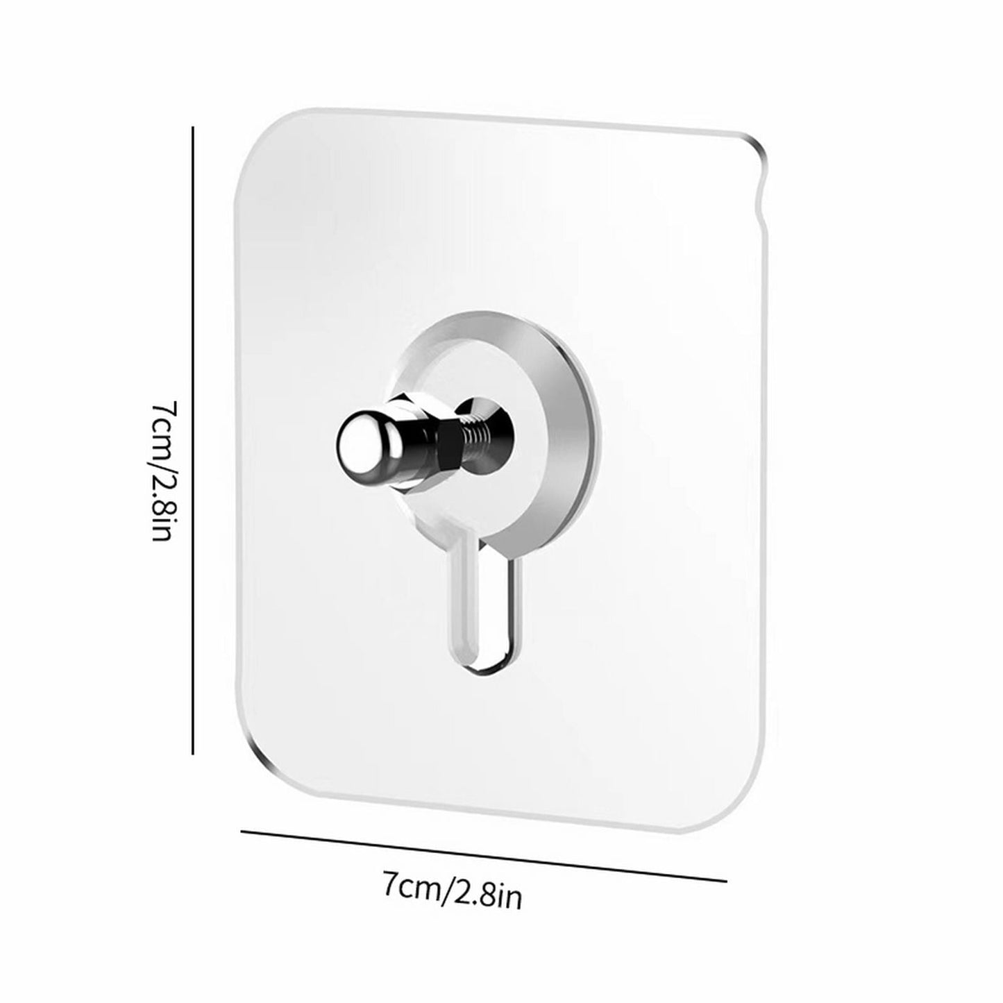 Self Adhesive Picture Hooks, Heavy Duty Picture Hangers Without Nails, Wall Hooks for Hanging, Transparent Waterproof Frame Hangers, Sticky Hook for Bathroom Kitchen, 3 Pcs, 2.4x2.4 2.4" x 2.4" White/3 Pcs