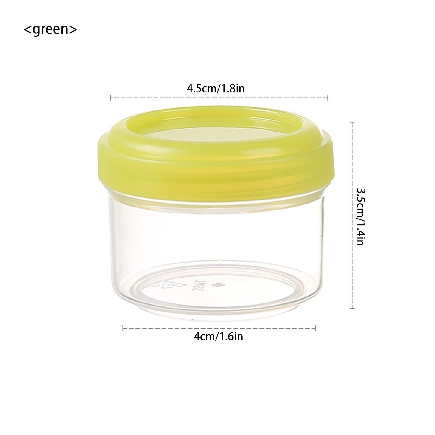 4Pcs Clear Plastic Jars With Lids,Small Plastic Storage Jars With Screw On Lids,Mini Wide-Mouth Refillable Storage Containers,Empty Round Containers For Candy,Beads,Lotion,Food Storage,Red Green