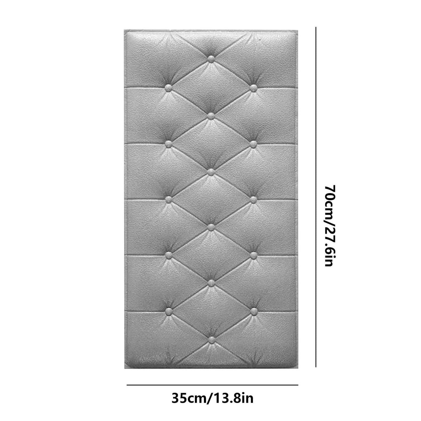 1Pcs 3D Anti Collision Wall Padding For Bedroom,Self Adhesive Peel And Stick Headboard Padded Wall Cushion Upholstered Self-Adhesive Wall Panels Playroom Decorative Protection Panel,A B