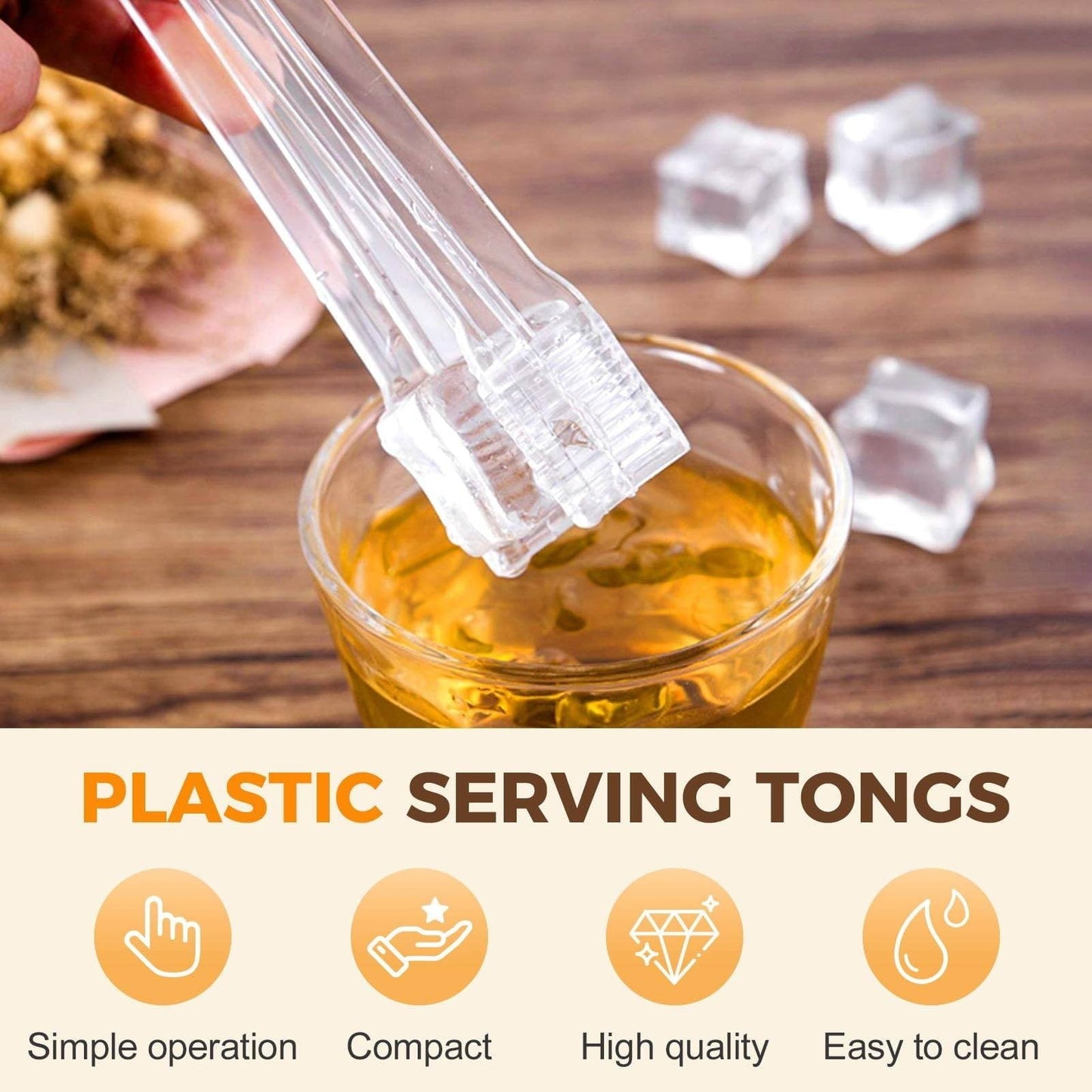 1Pcs Plastic Serving Tongs, 6.3 Inches Disposable Clear Plastic Tongs, Small Serving Tongs,Kitchen Mini Tongs,Small Serving Utensil Tongs For Party Food Buffet Appetizer Salad Catering Ice,(1PCS) 5PCS