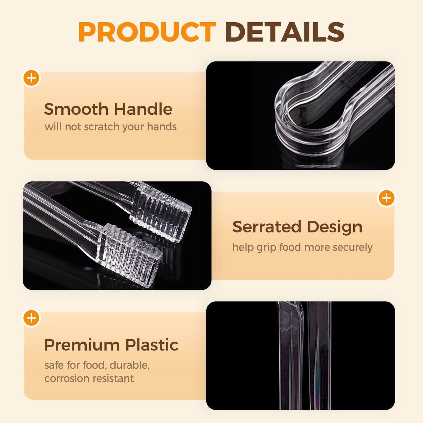 1Pcs Plastic Serving Tongs, 6.3 Inches Disposable Clear Plastic Tongs, Small Serving Tongs,Kitchen Mini Tongs,Small Serving Utensil Tongs For Party Food Buffet Appetizer Salad Catering Ice,(1PCS) 5PCS