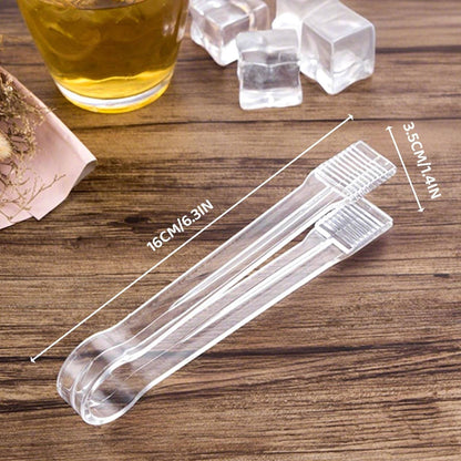 1Pcs Plastic Serving Tongs, 6.3 Inches Disposable Clear Plastic Tongs, Small Serving Tongs,Kitchen Mini Tongs,Small Serving Utensil Tongs For Party Food Buffet Appetizer Salad Catering Ice,(1PCS) 5PCS