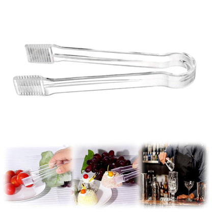1Pcs Plastic Serving Tongs, 6.3 Inches Disposable Clear Plastic Tongs, Small Serving Tongs,Kitchen Mini Tongs,Small Serving Utensil Tongs For Party Food Buffet Appetizer Salad Catering Ice,(1PCS) 5PCS
