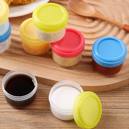 4Pcs Clear Plastic Jars With Lids,Small Plastic Storage Jars With Screw On Lids,Mini Wide-Mouth Refillable Storage Containers,Empty Round Containers For Candy,Beads,Lotion,Food Storage,Purple Orange