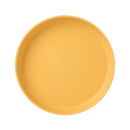 1Pcs Lightweight Mini Plastic Plates, Spit Bone Dishes ,Unbreakable Dinner Dishes Plates,Reusable Plate Dishwasher Microwave Safe, Dinner Plates, Plastic Plates Reusable,Easy To Clean,Green Yellow