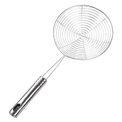 5.4 Inch Stainless Steel Spider Strainer, Pasta Strainer,Stainless Steel Wire Skimmer Spoon With Handle For Kitchen Frying Food, Pasta, Spaghetti, Noodle Spoon,Kitchen Utensils Tools Silver