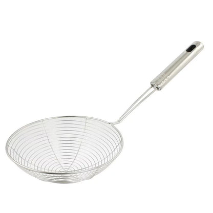 5.4 Inch Stainless Steel Spider Strainer, Pasta Strainer,Stainless Steel Wire Skimmer Spoon With Handle For Kitchen Frying Food, Pasta, Spaghetti, Noodle Spoon,Kitchen Utensils Tools Silver