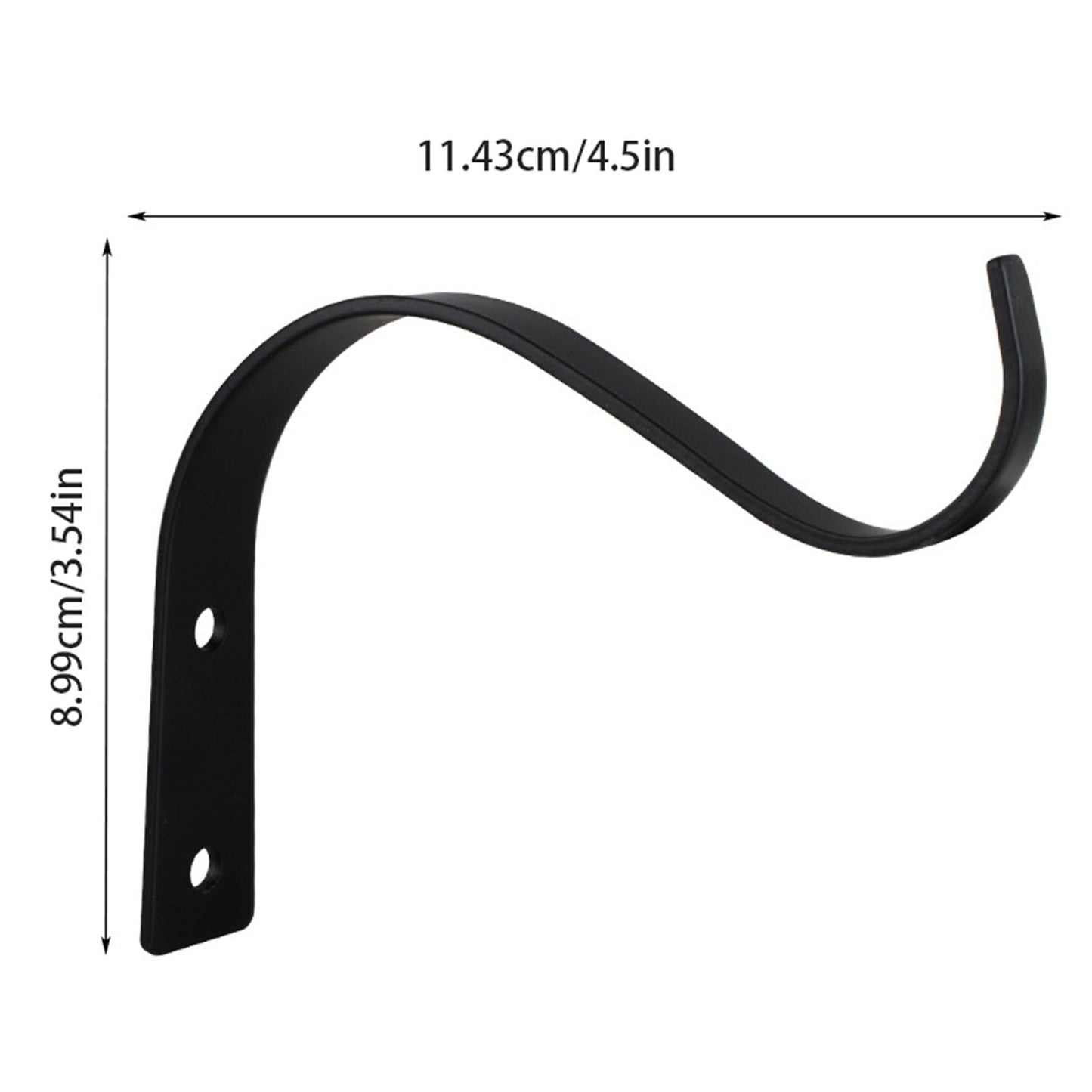 4.5 Inch Plant Hanger,Sturdy Hanging Plant Bracket Hooks Outdoor,Plant Hangers,Plant Hanger Bracket,Bird Feeder Hanger for Bird Feeders, Planters, Lanterns, Wind Chimes Indoor Outdoor,(Black,1 PCS) 1 PCS Black