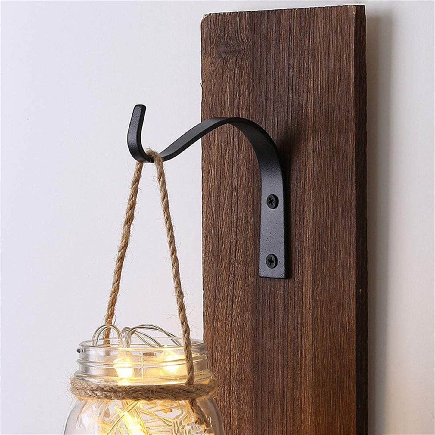 4.5 Inch Plant Hanger,Sturdy Hanging Plant Bracket Hooks Outdoor,Plant Hangers,Plant Hanger Bracket,Bird Feeder Hanger for Bird Feeders, Planters, Lanterns, Wind Chimes Indoor Outdoor,(Black,1 PCS) 1 PCS Black
