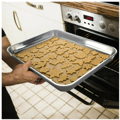 1Pcs Toaster Oven Pans For Baking,Baking Sheets Cookie Sheet Pans,Small Replacement Trays For Toaster,Small Baking Trays For Oven, Stainless Steel Baking Sheet Pan, Toaster Oven Tray 10.62" x 7.87" x 0.78" Silver