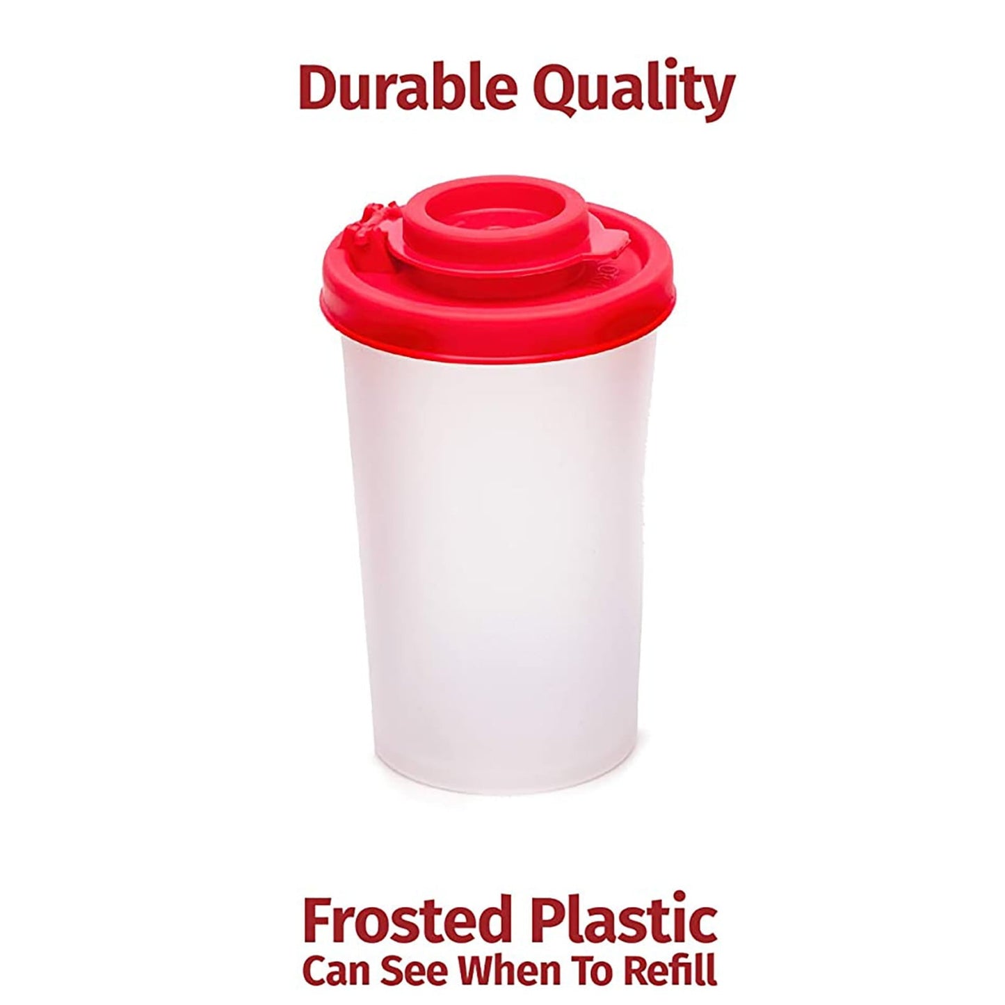 Salt And Pepper Shakers Moisture Proof,Plastic Salt Shakers,Salt Shaker To Go Camping Picnic Outdoors Kitchen Lunch Boxes Travel Spice Set Clear With Red Covers Lids Plastic Airtight Dispenser,1PCS 2PCS