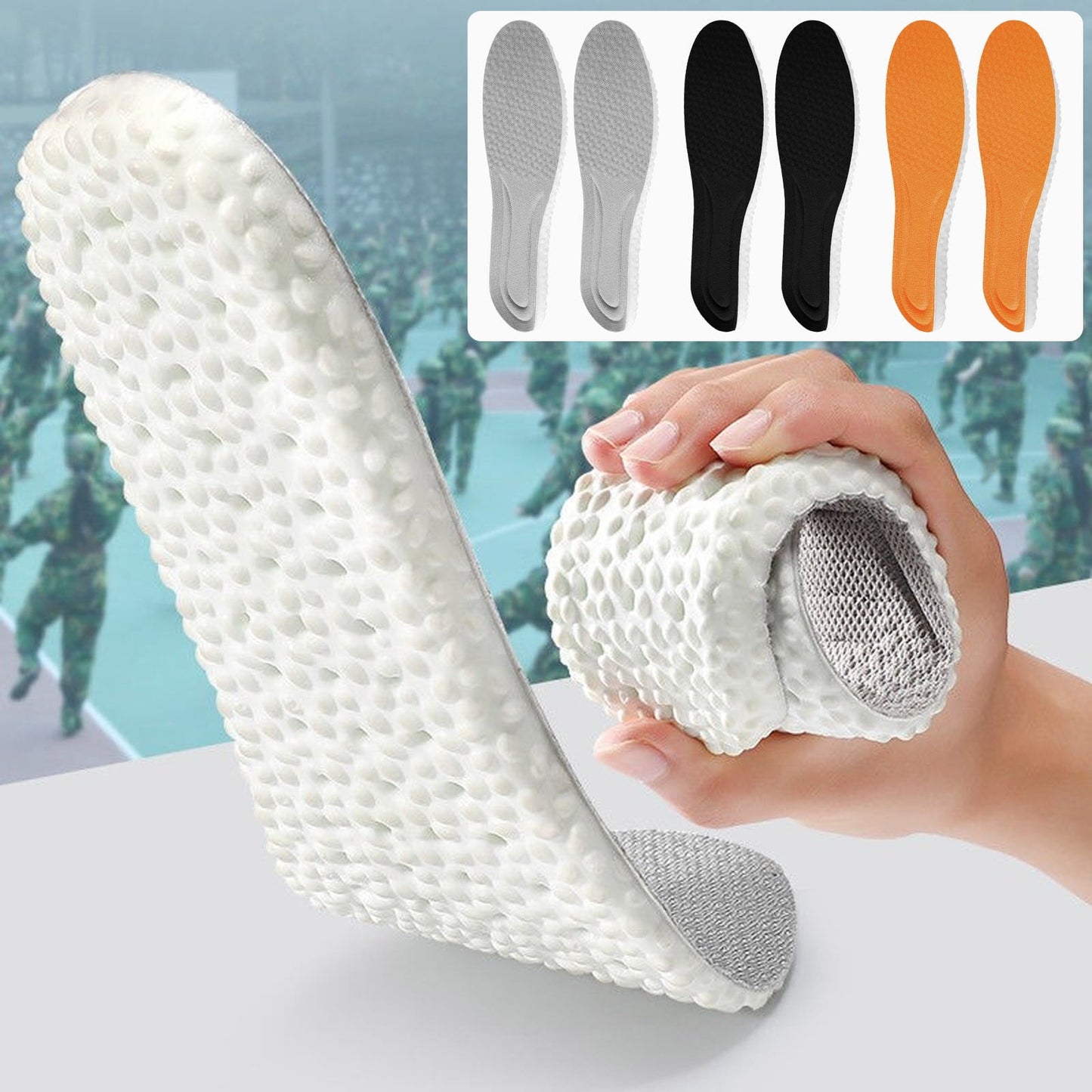 Steppers Insoles for Men Women, Massage Insole, Cloud Insole, Men's Comfortble Steppers Shoe Insoles Inserts, Memory Foam with Arch Surpport Insoles for Arch Pain,Advanced Sport Massaging Insoles Black 37-38
