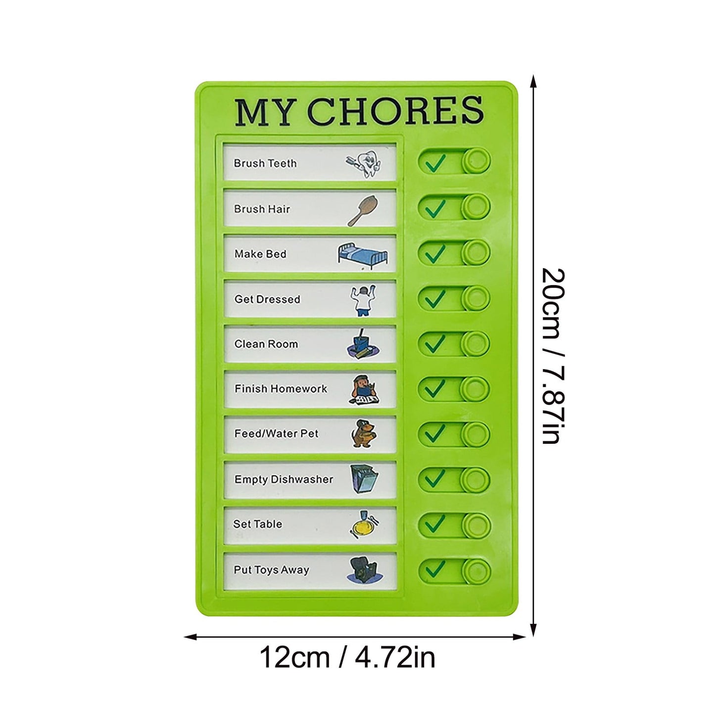 1Pc To Do List Checklist,Chores Chart for Man and Woman Chore Chart, Sliding Routine Chart to Do List, RV Checklist Task Planning Board, ADHD Tools Routine Visual Schedule Reminder(White5) Blue