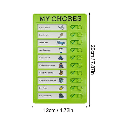 1Pc To Do List Checklist,Chores Chart for Man and Woman Chore Chart, Sliding Routine Chart to Do List, RV Checklist Task Planning Board, ADHD Tools Routine Visual Schedule Reminder(White5) Blue