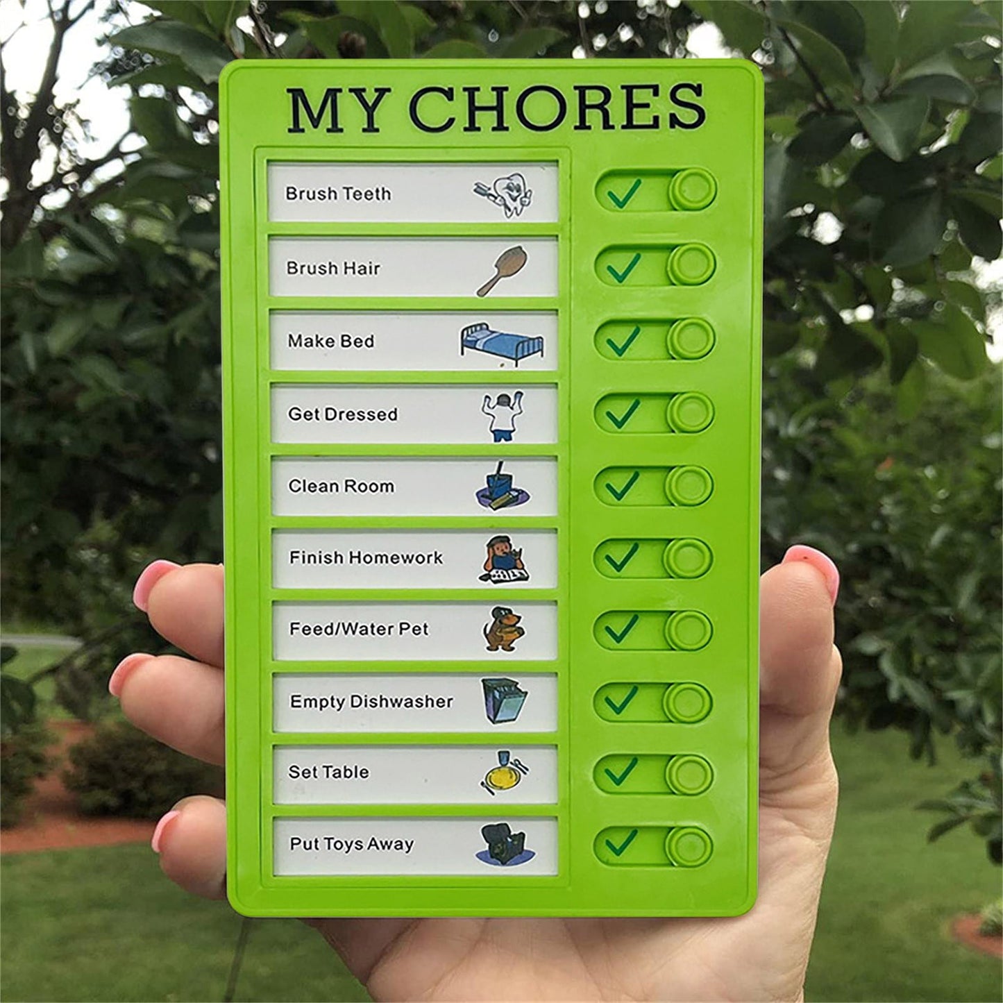 1Pc To Do List Checklist,Chores Chart for Man and Woman Chore Chart, Sliding Routine Chart to Do List, RV Checklist Task Planning Board, ADHD Tools Routine Visual Schedule Reminder(White5) Blue