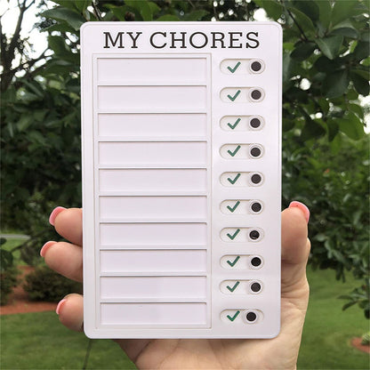 1Pc To Do List Checklist,Chores Chart for Man and Woman Chore Chart, Sliding Routine Chart to Do List, RV Checklist Task Planning Board, ADHD Tools Routine Visual Schedule Reminder(White5) Blue