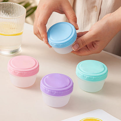 6Pcs 2Oz Small Containers With Lids,Reusable Plastic Storage Jars For Snack And Puree, Salad Dressing Container To Go, Storage Containers, Freezer Food Containers, Dishwasher Safe,Bpa Free,6PCS 18PCS