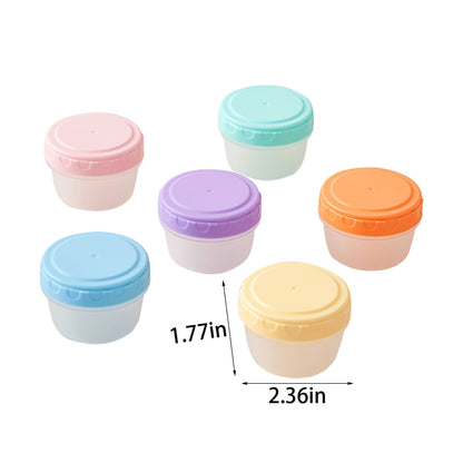 6Pcs 2Oz Small Containers With Lids,Reusable Plastic Storage Jars For Snack And Puree, Salad Dressing Container To Go, Storage Containers, Freezer Food Containers, Dishwasher Safe,Bpa Free,6PCS 18PCS