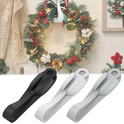 Christmas Garland Hooks,Wall Mounted Punch,Adhesive Removable Holder, Organizer Garland Straps for Mantle Adhesive Garland Hangers,For Mantle Christmas Garland Hooks,For Fireplace Bundler(White) Black