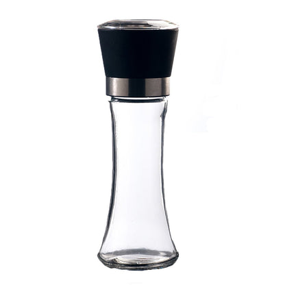 1 Pcs Salt And Pepper Grinder,Stainless Steel Sea Salt And Pepper Grinder,Glass Salt And Pepper Shakers,Refillable Sea Salt Shakers,Salt Grinder Refillable,Easy Clean Glass Grinders Black