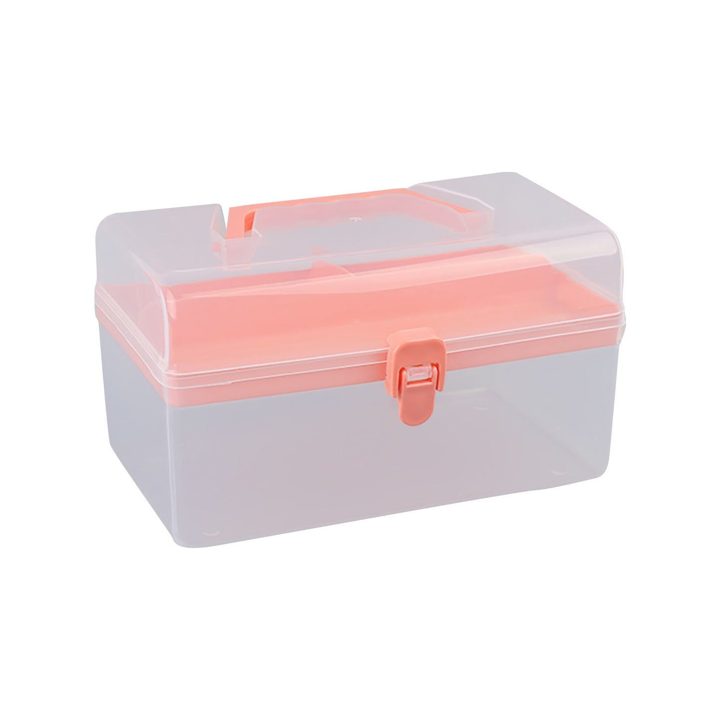 Home Box and Travel Storage Box, Plastic Kit Case Container Empty, Box with Lock Lid & Handle, Emergency Organizer for Family and Traveling, 9.1x4.7x3.7 8.54" x 4.84" x 5.0" Grey