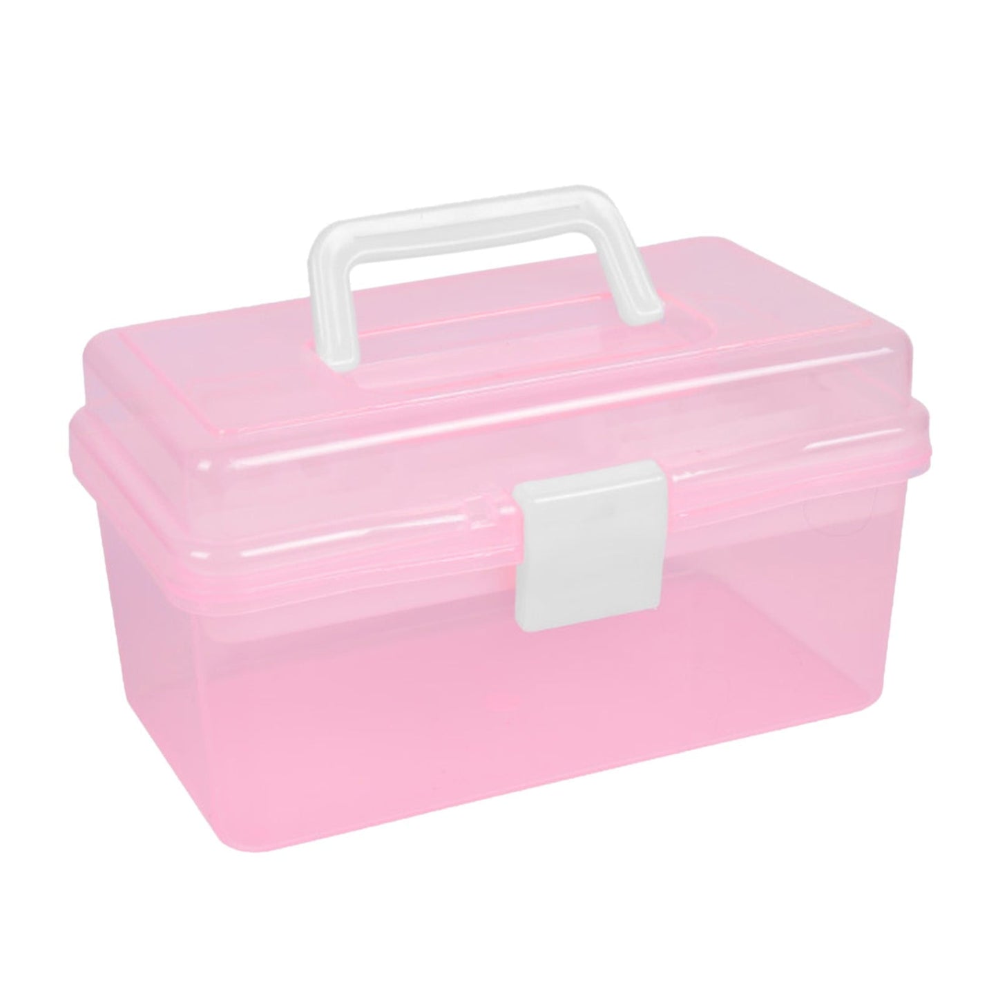 Home Box and Travel Storage Box, Plastic Kit Case Container Empty, Box with Lock Lid & Handle, Emergency Organizer for Family and Traveling, 9.1x4.7x3.7 7.08" x 3.54" x 4.13" Purple