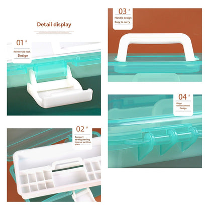Home Box and Travel Storage Box, Plastic Kit Case Container Empty, Box with Lock Lid & Handle, Emergency Organizer for Family and Traveling, 9.1x4.7x3.7 7.08" x 3.54" x 4.13" Purple