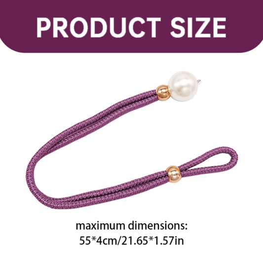 Adjustable Big Pearl Curtain Tiebacks, Hand Woven Curtain TieBack, Decorative Rope Holdbacks for Curtains, Curtain Ties for Home Bedroom Decorative Curtain, 1 Pcs, 21.56x1.57 21.56" x 1.57" Beige