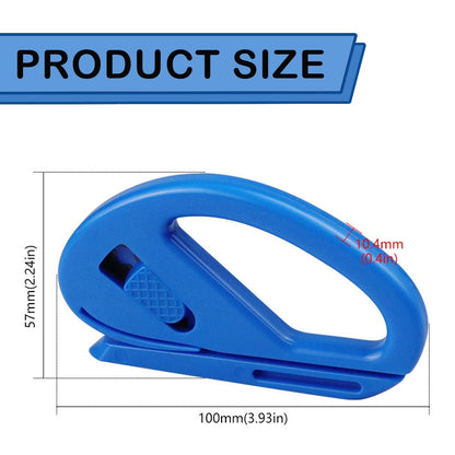 Wrapping Paper Cutter, Sliding Gift Wrap Cutter for Wrapping, Retractable Utility Knife, Paper Cutting Tool for Christmas, Holidays, and Birthdays, 1 Pcs, 3.93x2.24 3.93" x 2.24" Blue