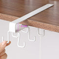 Under Cabinet Storage Mug Hooks, Under Cabinet Utensil Holder Hanger Hook, Double Sided Utensil Racks Coffee Mug Holder for Kitchen Storage, 12 Hooks, 10.03x3.15x2.75 10.03" x 3.15" x 2.75" Black