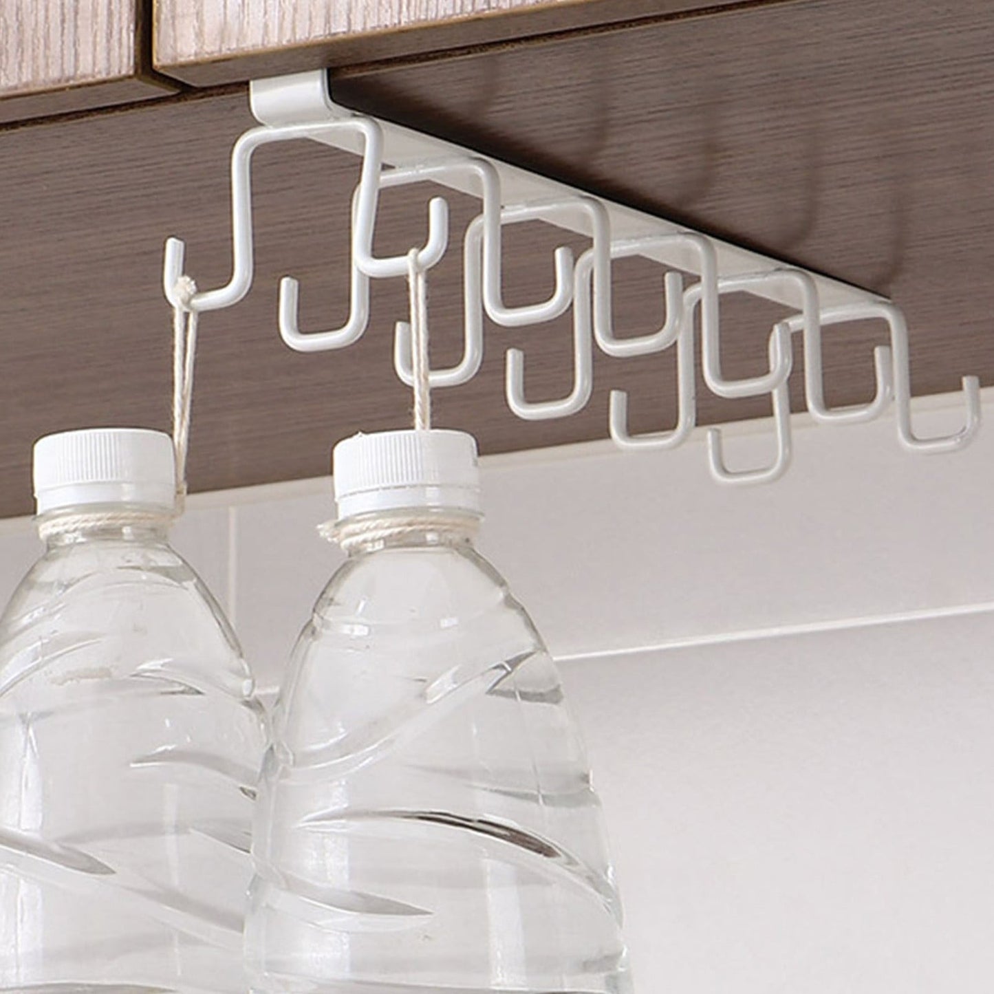 Under Cabinet Storage Mug Hooks, Under Cabinet Utensil Holder Hanger Hook, Double Sided Utensil Racks Coffee Mug Holder for Kitchen Storage, 12 Hooks, 10.03x3.15x2.75 10.03" x 3.15" x 2.75" Black