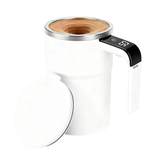 Self-Stirring Magnetic Coffee Mug with Temperature Display,Automatic Mixing for Coffee Tea and Shakes,Food Grade 304 Stainless Steel Liner,Smart LCD Screen for Real-Time Heat Monitoring A.