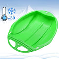 Round Snow Sled Disc for niñas & Adults, Durable PP Plastic Sand Slider & Winter Ski Pad, Non-Slip Design with Deep Seat for Safe Snow, Grass, and Sand Adventures, Supports Up to 100kg Green