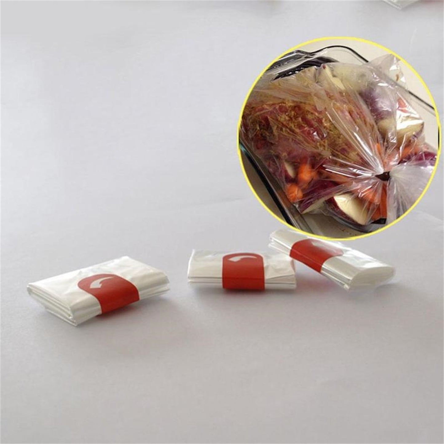Turkey Oven Bags, Turkey Cooking Bags for Oven, Large Size Oven Cooking Roasting Bags for Chicken Meat Ham Seafood Vegetable, Christmas Essentials, 5 Pcs, 25.6x19.6 25.6" x 19.6" Clear