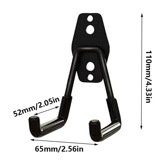 Garage Storage Utility Hooks, Heavy Duty Garage Hooks, Garage Garden Tool Organizer, Steel Wall Mount Hooks, Garden Small U Hooks, Wall Mount Hanger Organizer for Tools, 1 Pcs, 2.56x2.05x4.33 2.56" x 2.05" x 4.33" Black