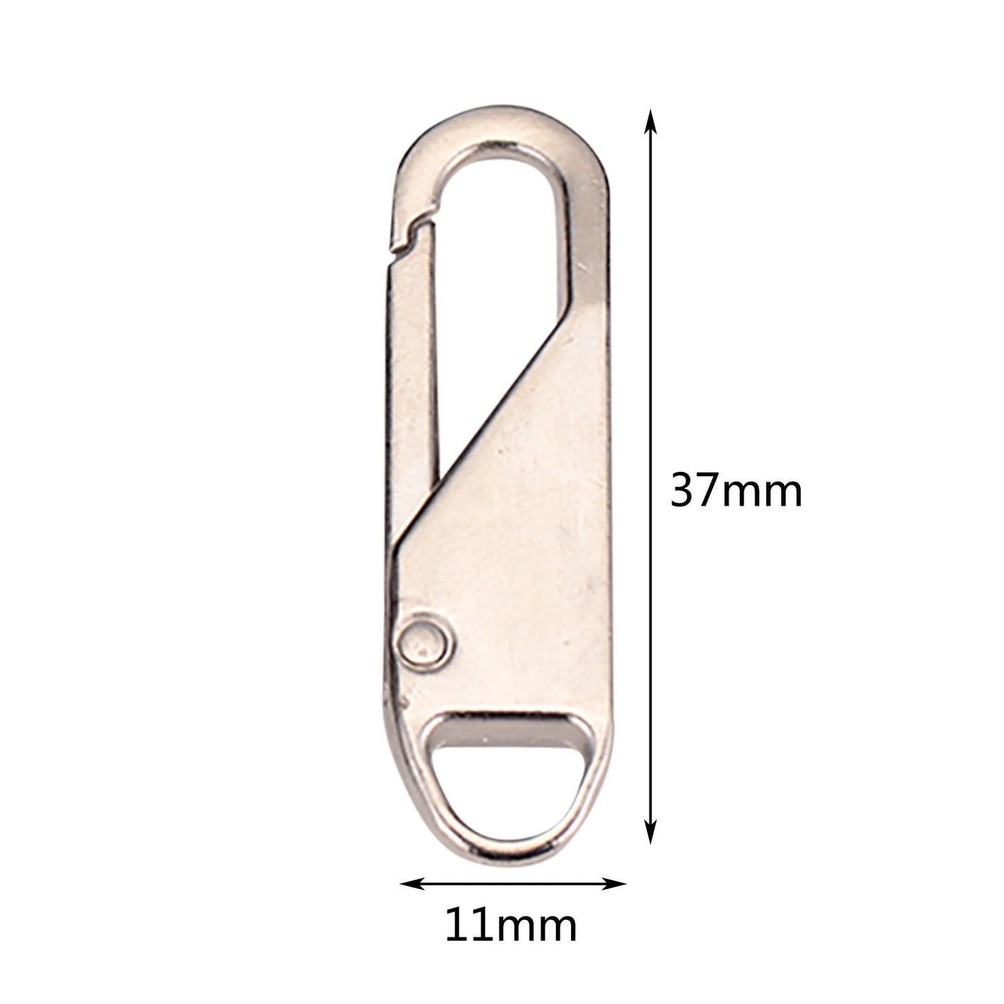 Zipper Pull Replacement, Heavy Duty Universal Zipper Puller, Detachable Zipper Pull Oval Tabs for Luggage Clothing Jackets Backpacks Boots Purse Coat, 4 Pcs, 1.46x0.43 1.46" x 0.43" Silver/4 Pcs