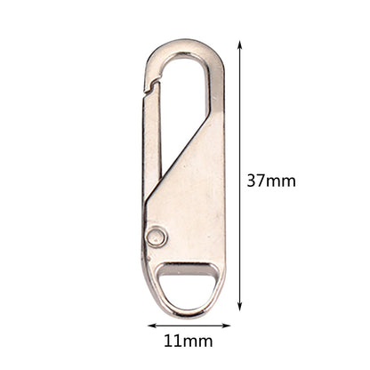 Zipper Pull Replacement, Heavy Duty Universal Zipper Puller, Detachable Zipper Pull Oval Tabs for Luggage Clothing Jackets Backpacks Boots Purse Coat, 4 Pcs, 1.46x0.43 1.46" x 0.43" Silver/4 Pcs