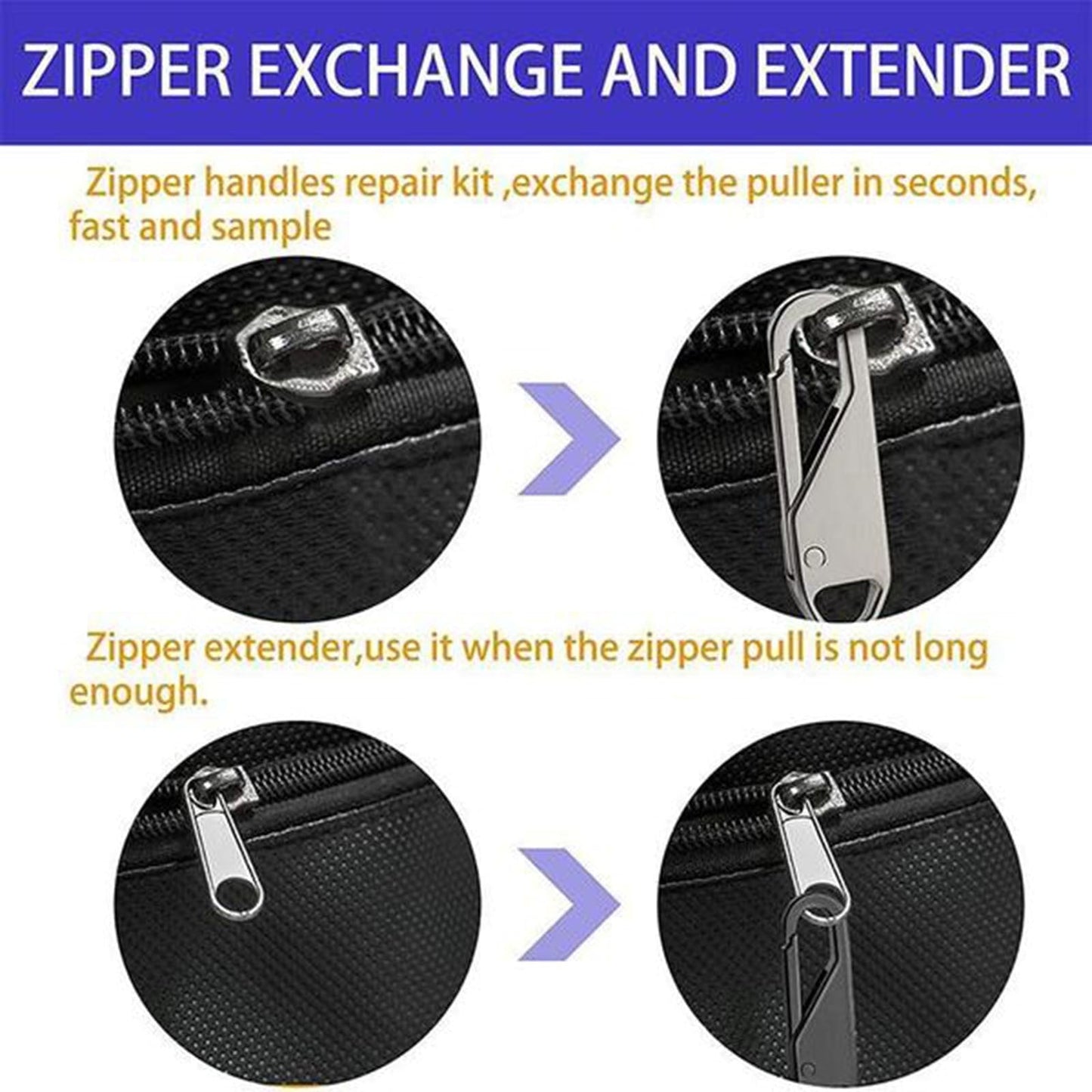 Zipper Pull Replacement, Heavy Duty Universal Zipper Puller, Detachable Zipper Pull Oval Tabs for Luggage Clothing Jackets Backpacks Boots Purse Coat, 4 Pcs, 1.46x0.43 1.46" x 0.43" Silver/4 Pcs