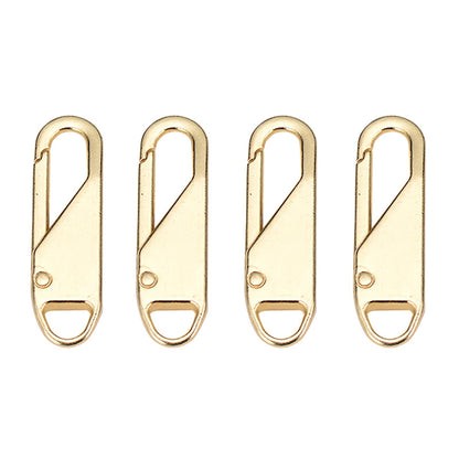 Zipper Pull Replacement, Heavy Duty Universal Zipper Puller, Detachable Zipper Pull Oval Tabs for Luggage Clothing Jackets Backpacks Boots Purse Coat, 4 Pcs, 1.46x0.43 1.46" x 0.43" Silver/4 Pcs