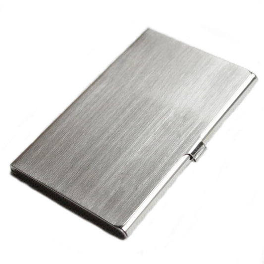 Slim Business Card Case for Men & Women, Pocket Metal Case, Professional Stainless Steel Business Card Holders, Purse Name Card Holder, Buckle Style Shut, 1 Pcs, 3.62x2.28 3.62" x 2.28" Silver*3