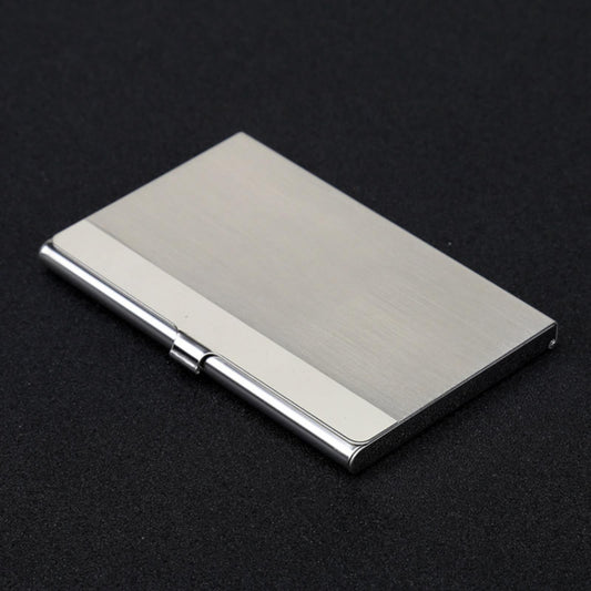 Slim Business Card Case for Men & Women, Pocket Metal Case, Professional Stainless Steel Business Card Holders, Purse Name Card Holder, Buckle Style Shut, 1 Pcs, 3.62x2.28 3.62" x 2.28" Silver*3