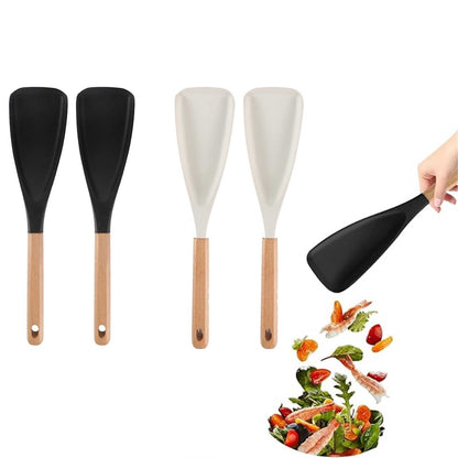 Cedar and Ash Spoon,3 in 1 Spatula Spoons Silicone for Stirring,Cedar and Ash Spoonula,Multifunction Spatula Cooking Spoon,Scooping & Serving,Cooking Spoon For Nonstick Cookingwares Black