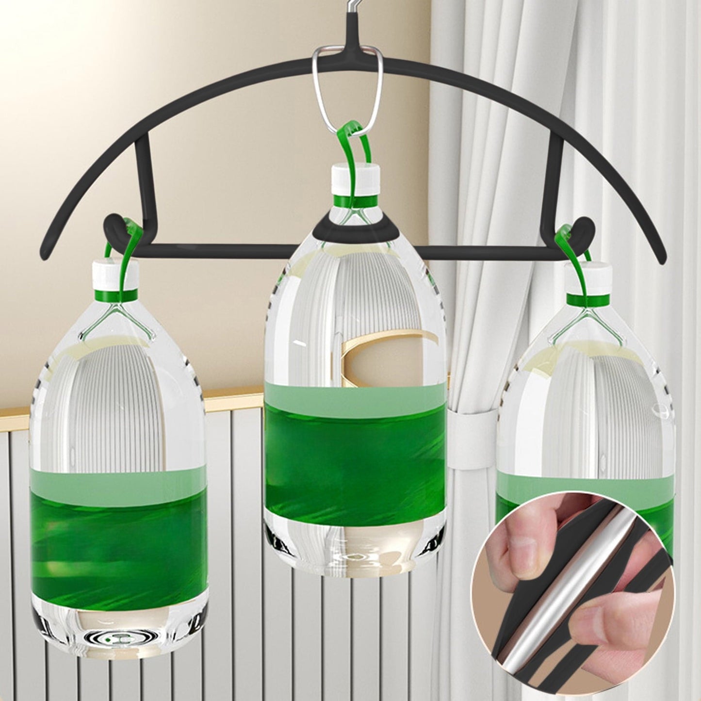 Premium Velvet Hangers, Heavyduty- Non Slip No Shoulder Bump Suit Hanger - Chrome Hooks,Space Saving Round Clothes Hanger for Coat,Sweater,Jackets,Pants,Household Silicone Clothes Hanger ( 10 Pack) Black