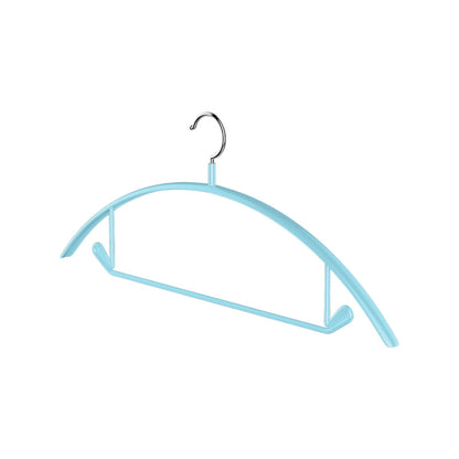 Premium Velvet Hangers, Heavyduty- Non Slip No Shoulder Bump Suit Hanger - Chrome Hooks,Space Saving Round Clothes Hanger for Coat,Sweater,Jackets,Pants,Household Silicone Clothes Hanger ( 10 Pack) Blue