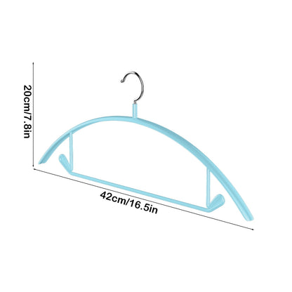 Premium Velvet Hangers, Heavyduty- Non Slip No Shoulder Bump Suit Hanger - Chrome Hooks,Space Saving Round Clothes Hanger for Coat,Sweater,Jackets,Pants,Household Silicone Clothes Hanger ( 10 Pack) Blue