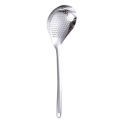 1 Pcs Skimmer Slotted Cooking Spoon,Kitchen Stainless Steel Slotted Spoon,13.97 Inch Skimmer Frying Spoon For Draining & Serving,Spoon With Holes,Slotted Spoons For Cooking,Kitchen Utensil,Silver
