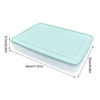 Deviled Egg Containers with Lid, Stackable Deviled Egg Box for 24 Eggs, Clear Egg Holder for Fridge with Lid, Portable Plastic Egg Tray for Party, Easter Eggs Tray, 1 Pcs, 11.81x9.06x2.24 11.81" x 9.06" x 2.24" Green