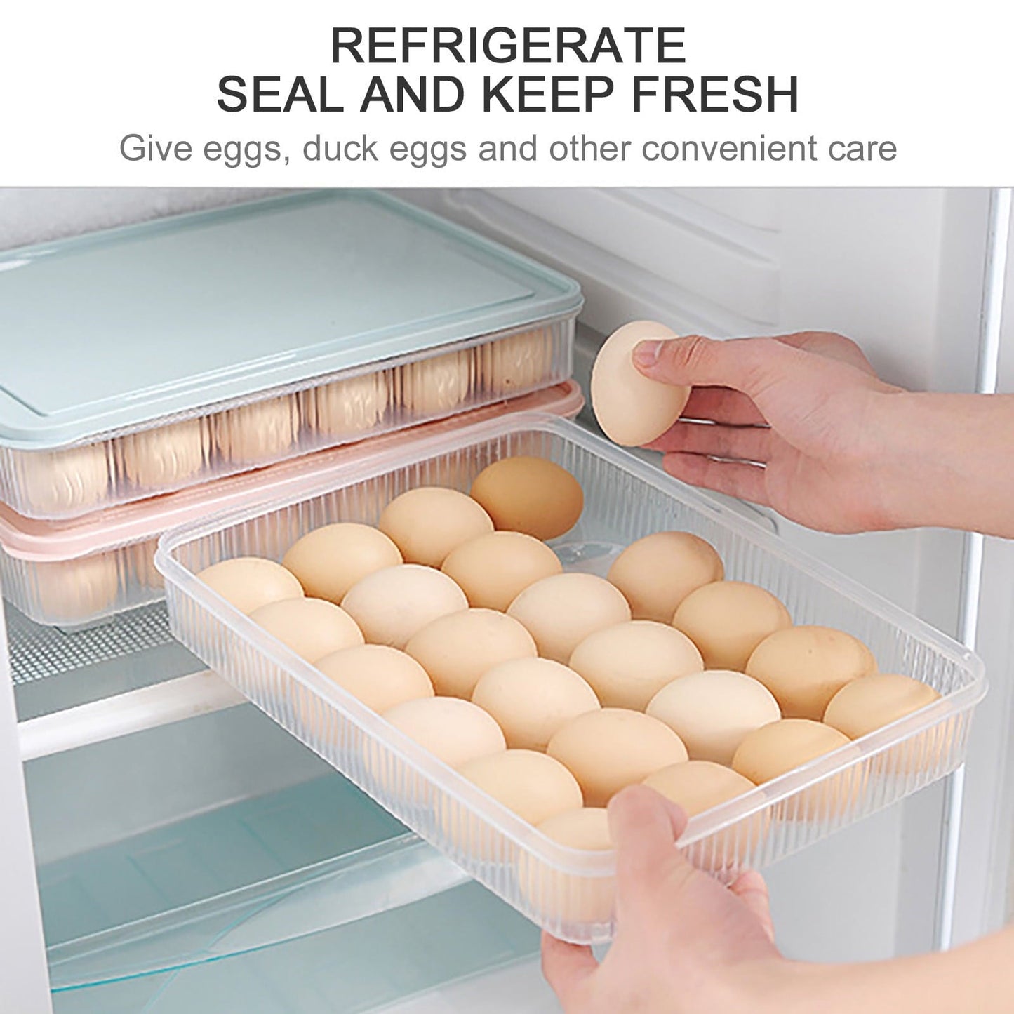 Deviled Egg Containers with Lid, Stackable Deviled Egg Box for 24 Eggs, Clear Egg Holder for Fridge with Lid, Portable Plastic Egg Tray for Party, Easter Eggs Tray, 1 Pcs, 11.81x9.06x2.24 11.81" x 9.06" x 2.24" Green