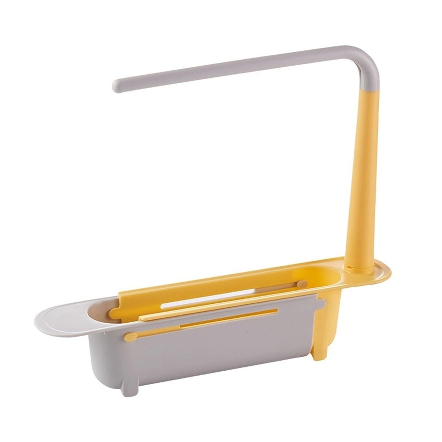 1 Pcs Telescopic Kitchen Over Sink Organizer With Towel Hanger,Expandable Dish Caddy Drying Rack,Drain Basket Tray Caddy,Adjustable Length Colander Rack Sponge Holder Storage Tray,Green Red