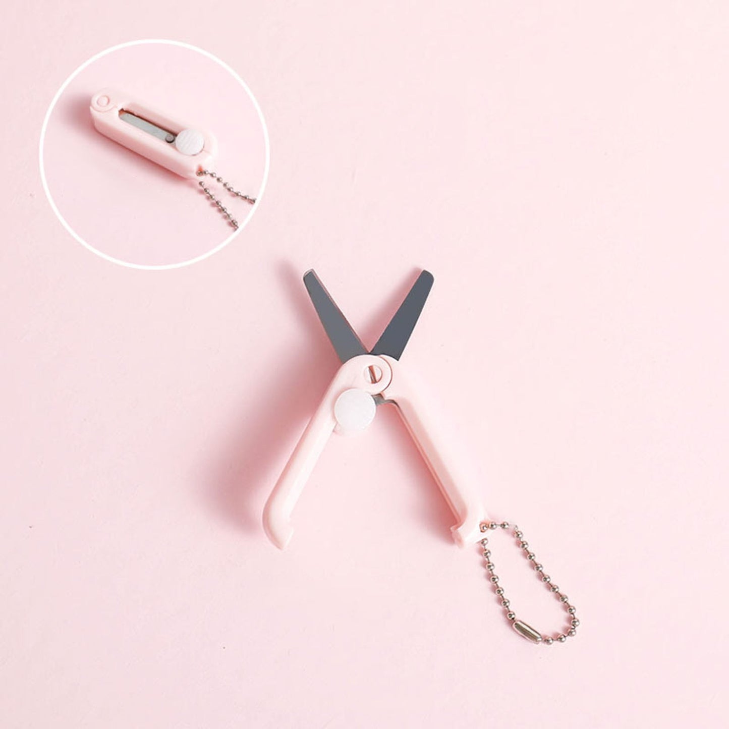 1 Pcs Mini Folding Scissors With Key Chain,1.85 Inch Keychain Scissors,Small Foldable Scissors,Portable Pocket Travel Scissors,Retractable Shears For Cutting, Scrapbooking, Crafting,(A,1.85x0.71 in) D
